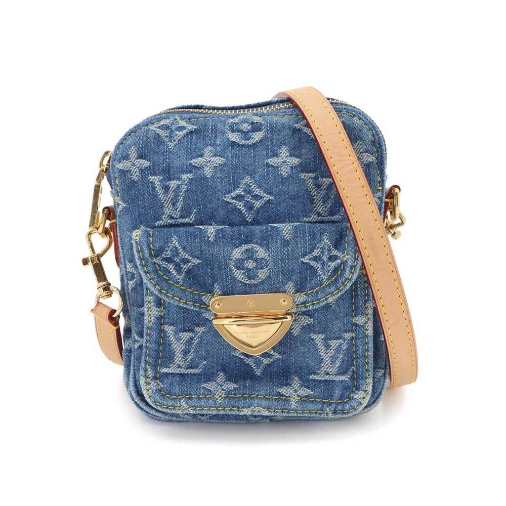 Louis Vuitton LV Remix Fairfax Pochette Shoulder Handbag Monogram Denim Blue ...
